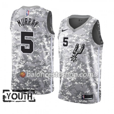 Camiseta Niños NBA San Antonio Spurs Dejounte Murray 5 2018-19 Nike Gris Swingman